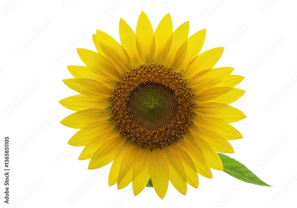 Fototapeta premium sunflower on white background