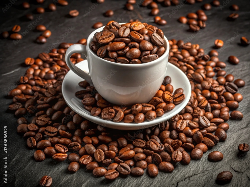 Fototapeta premium Ingredients for making coffee generative ai