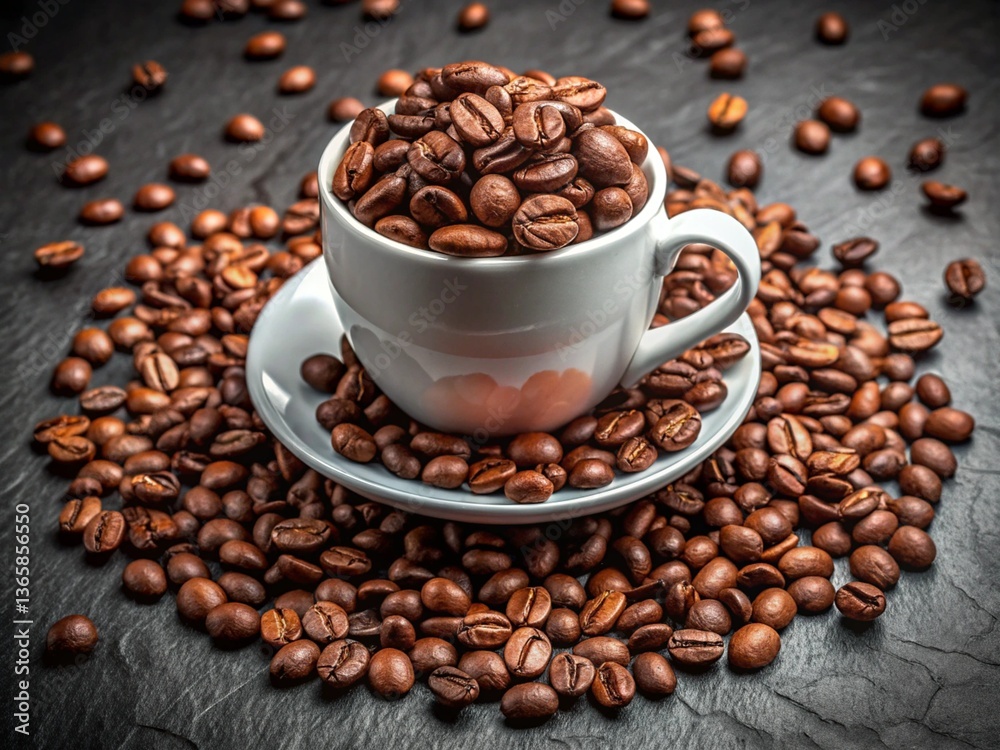 Fototapeta premium Ingredients for making coffee generative ai