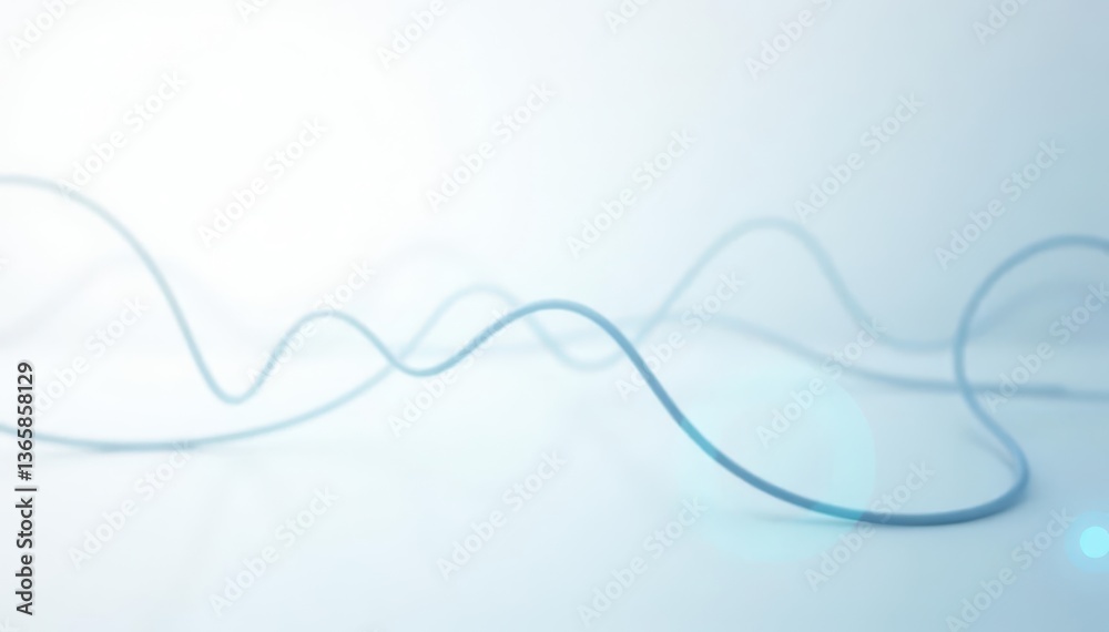 Obraz premium Clean white background, minimalist abstract tech network, subtle blue lines , white, futuristic, progress