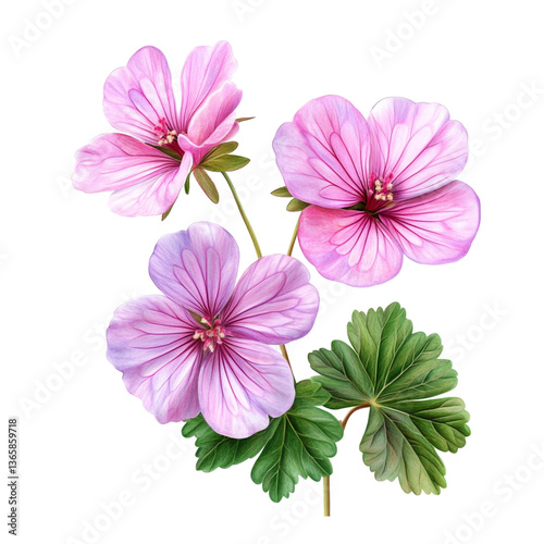 pink carnation flowers isolated