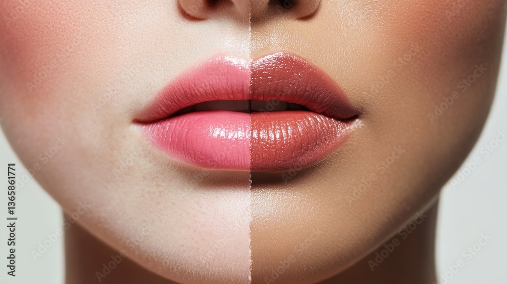 Naklejka premium Diverse lip shades & textures