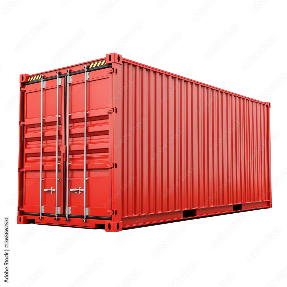 Red Shipping Container Isolated (1) Red Shipping Container Isolated (1)