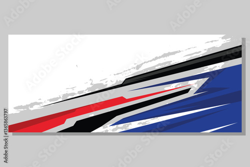 car livery graphic vector. abstract grunge background design for vehicle vinyl wrap and car branding in orang and navy color