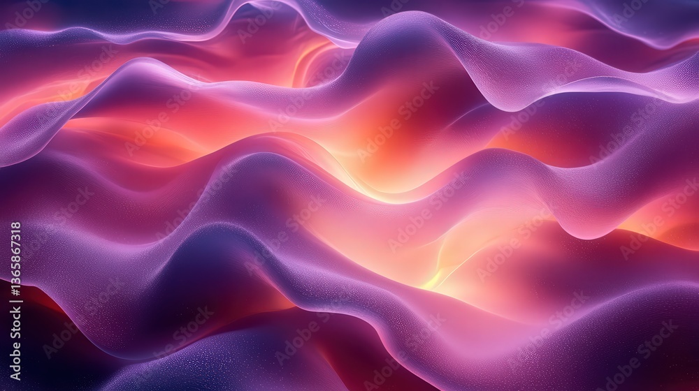 Obraz premium Soft Waves of Colorful Light in Vibrant Abstract Design