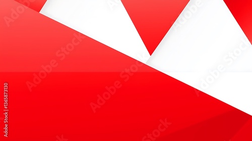 Free Download Abstract Red and White Geometric Design - GFXLoad