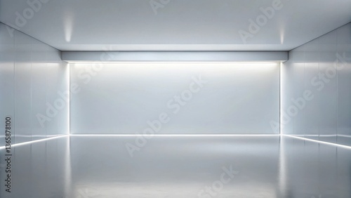 Wallpaper Mural Modern minimalist empty room with bright recessed lighting Torontodigital.ca