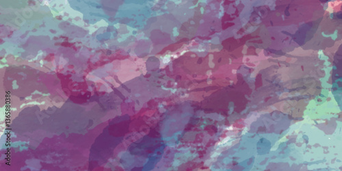 Abstract translucent multicolored watercolor background. Watercolor background. 3D illustration, 3D rendering. Colorful gradient ink colors wet effect hand drawn canvas background .