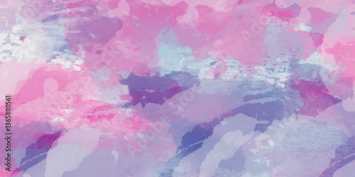 Abstract translucent multicolored watercolor background. Watercolor background. 3D illustration, 3D rendering. Colorful gradient ink colors wet effect hand drawn canvas background .