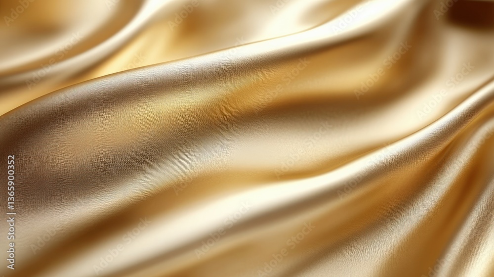 Fototapeta premium Golden Silk Fabric Texture