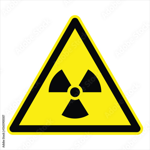 radiation symbol informing about the danger of radioactivity
