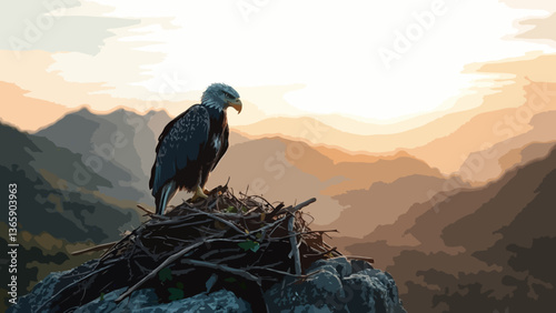 Nesting eagle