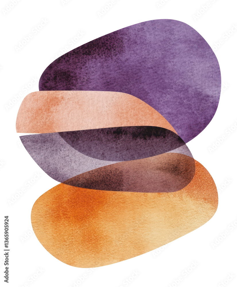 PNG Watercolor abstract shape art illustration watercolor illustration.