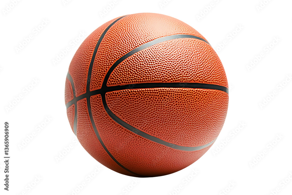 Fototapeta premium Basketball on a white background in a studio environment shot.