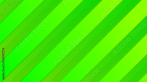 Free Download bright green abstract vector background with diagonal striped sections, creating a dynamic and modern design with a gradient effect for depth. - GFXLoad