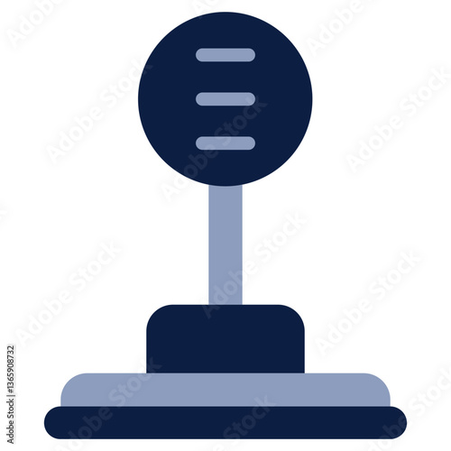 Gear Stick Flat Design Style Icon - Car Service
