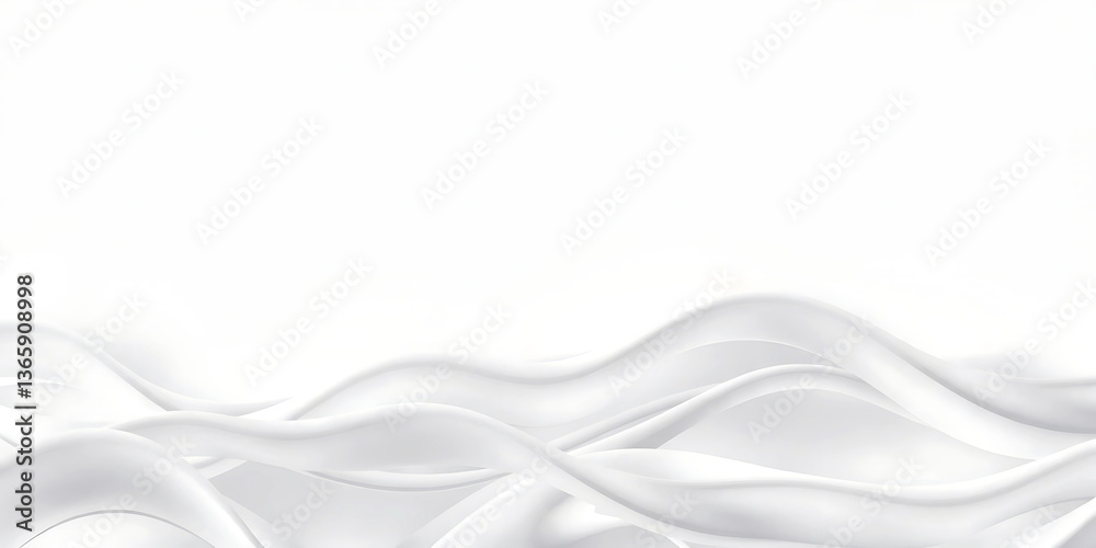 Obraz premium Abstract White Flowing Curves Background