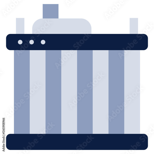 Car Radiator Flat Design Style Icon - Car Service