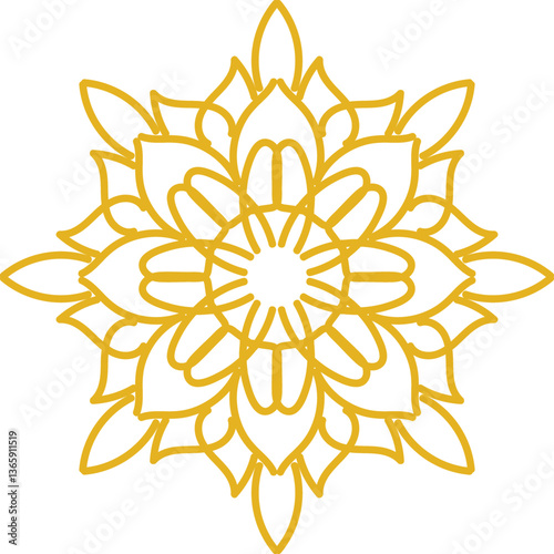 Circular pattern in the form of a mandala. Henna tattoo mandala. Mehndi style. Decorative pattern in oriental style. Coloring book page.