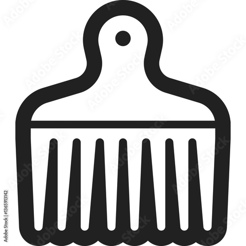 Hair Pick Symbol

