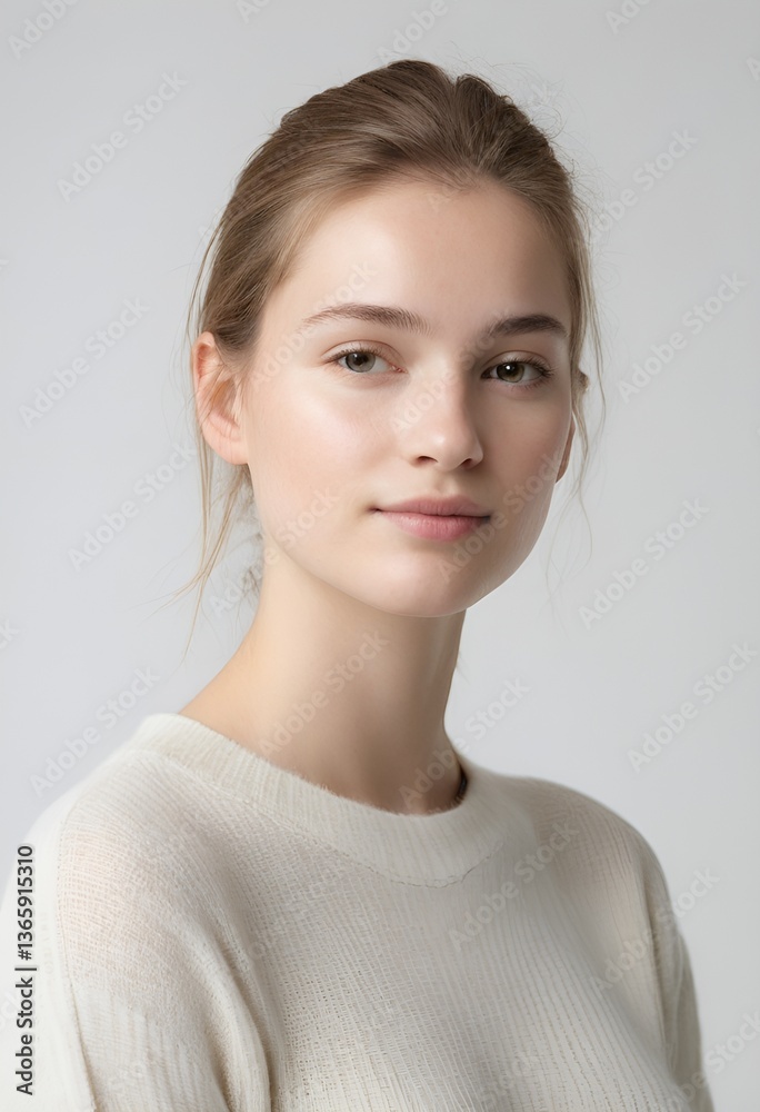 Contemporary Hungarian Youth in Minimalist Portrait with Direct Gaze and Soft Lighting Contemporary Hungarian Youth in Minimalist Portrait with Direct Gaze and Soft Lighting