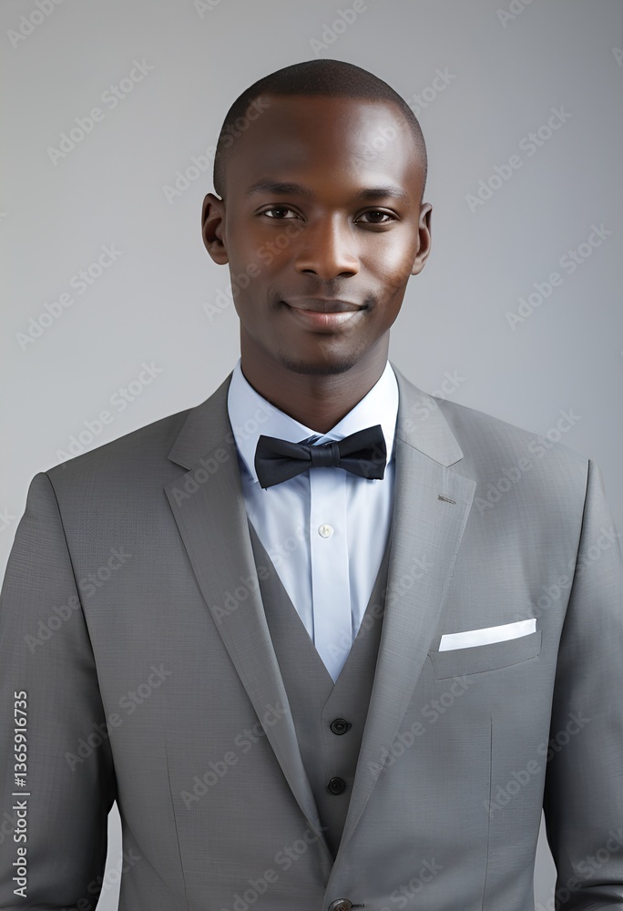 Confident Kenyan Professional in Business Attire, Sharp Focus with Natural Lighting on Clean Backdrop