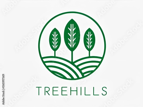 agricultural and forest logo with corn, wheat and vegetables 