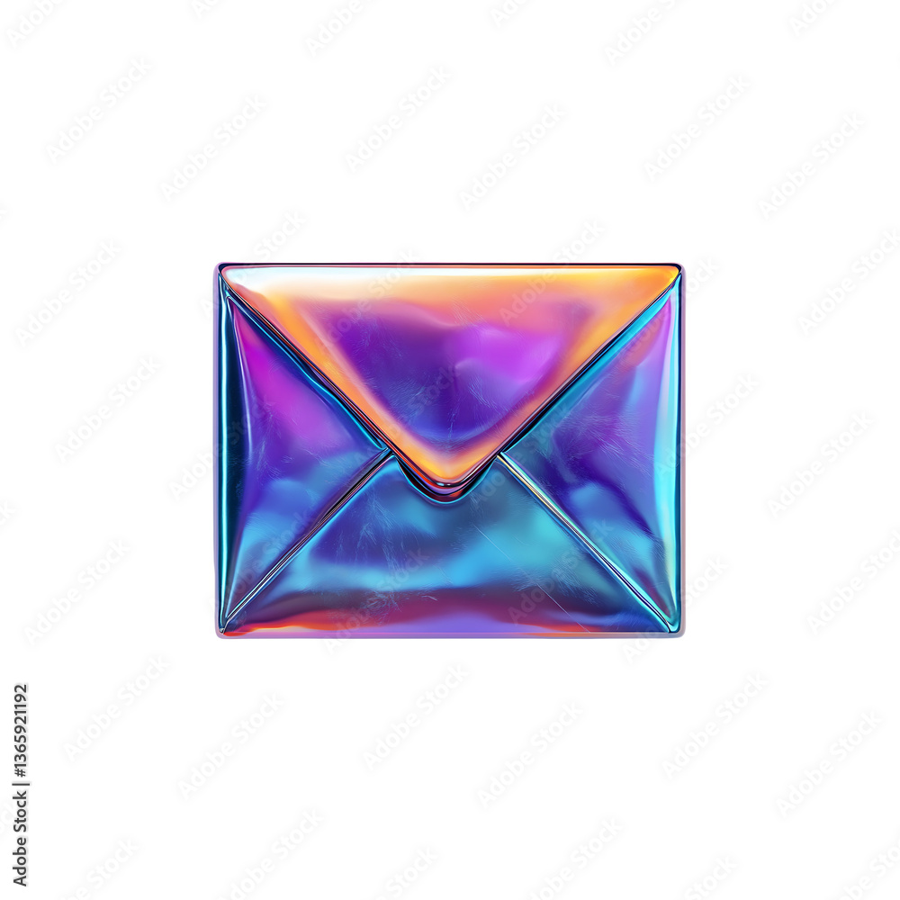 Colorful envelope icon isolated on transparent background png Colorful envelope icon isolated on transparent background png