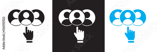 Choice icon set collection. Vector illustration. isolated on white and black background. EPS 10