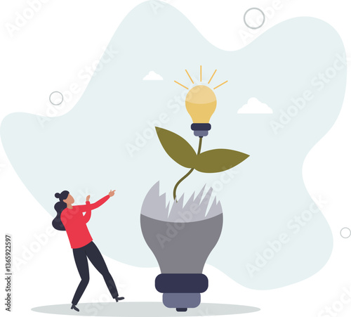 Fail to success, aspiration and effort to invent new innovation, learn from mistake or motivation to success.flat character life .