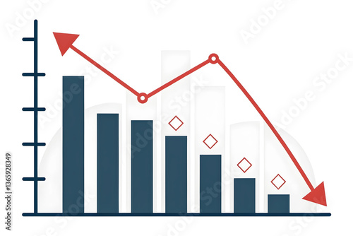 Business graph illustrating a significant drop in performance. Free Download Business graph illustrating a significant drop in performance. - GFXLoad