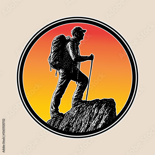 Logo design for a mountain climber