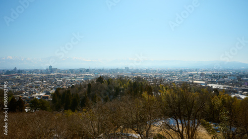 Obraz na płótnie 呉羽山公園展望台からの景色 w salonie