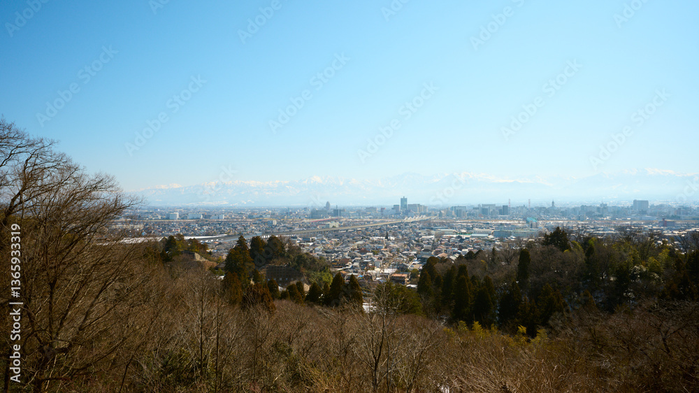 呉羽山公園展望台からの景色