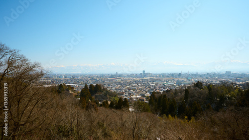 Obraz na płótnie 呉羽山公園展望台からの景色 w salonie