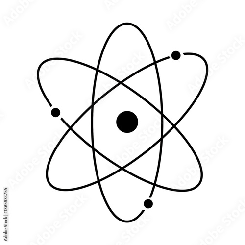 Atomic Structure Symbol Icon.vector illustration