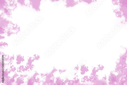 Pink fog or smoke on transparent background.