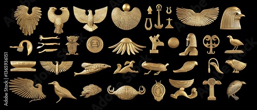 Ancient Egyptian Hieroglyphs Collection (1)