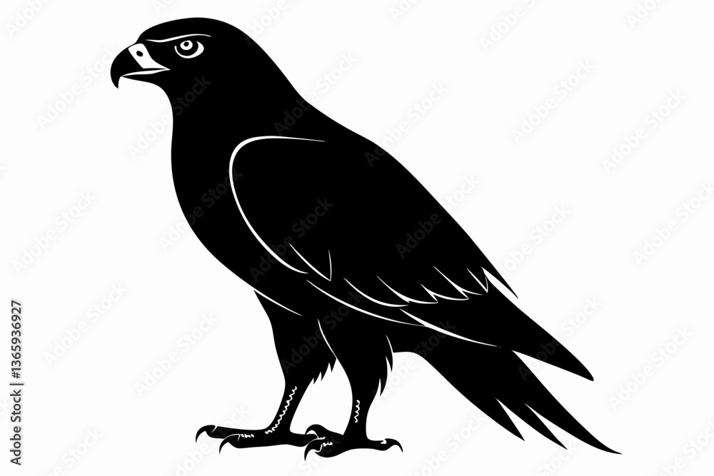 Fototapeta premium eurasian marsh harrier silhouette vector