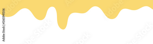 yellow melt butter. flat style melting mustard. abstract wavy background. melting mustard isolated on white background. wavy background for advertising banner. melted mayonnaise illustration.