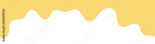 yellow melt butter. abstract wavy background. melting mustard isolated on white background. flat style melting mustard. wavy background for advertising banner. melted mayonnaise illustration.