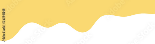 yellow melt butter. wavy background for advertising banner. melting mustard isolated on white background. abstract wavy background. flat style melting mustard. melted mayonnaise illustration.