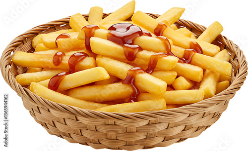 french fries with ketchup	