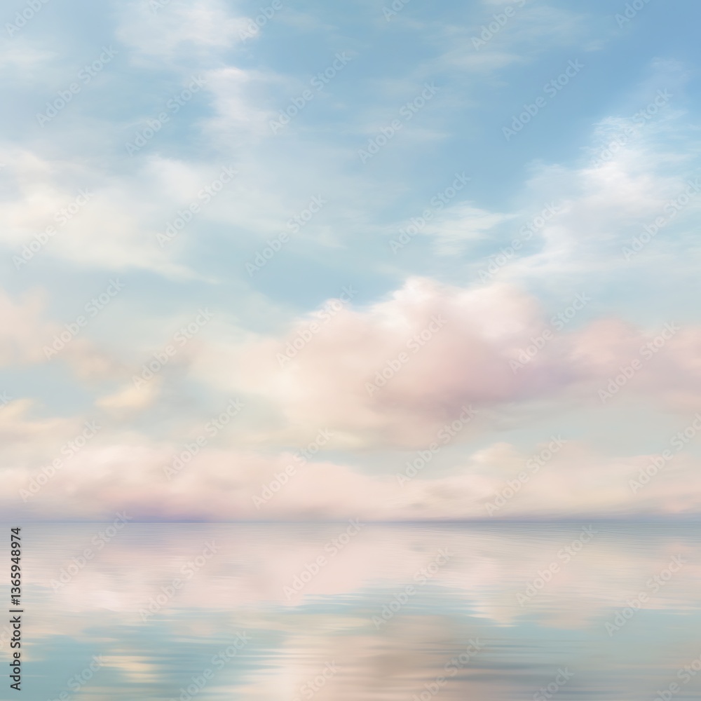 Fototapeta premium Peaceful Sky Reflecting on Calm Water