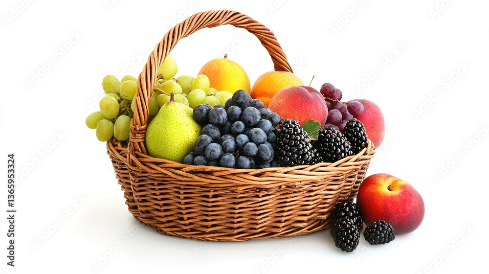 Vibrant fruit basket display gigapixel-quality stunning visuals Vibrant fruit basket display gigapixel-quality stunning visuals