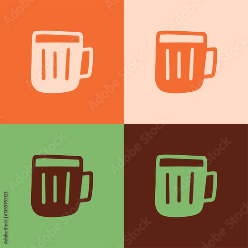 icône chope de bière de couleur