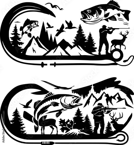 Duck deer and hook, Deer hunter