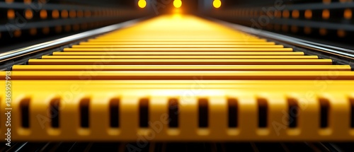 Yellow Server Racks Data Center.