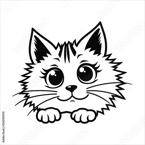 vector illustration of a cat