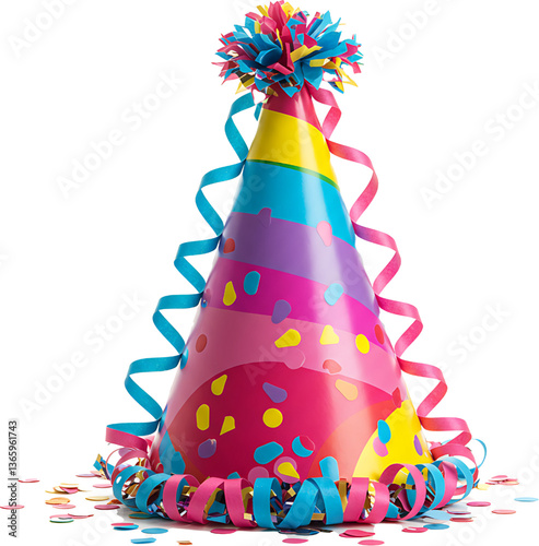 Colorful party hat with split design  